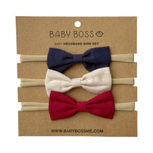Load image into Gallery viewer, Baby Headband Bow Set Cotton