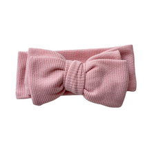 Load image into Gallery viewer, Baby Cotton Headband Bow. Eco-friendly, babies, newborns, kids, toddlers, girls, Dubai, Abu Dhabi, UAE