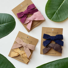 Load image into Gallery viewer, Kids hair clip, baby hair clip, hair accessories for girls, girl hair accessories, kids hair accessories, baby hair accessories, baby hair pin, baby hair clip, eco-friendly baby hair accessories, eco-friendly kids hair accessories, kids bow clip, girls bow clip, baby bow clip, Dubai, Abu Dhabi, UAE