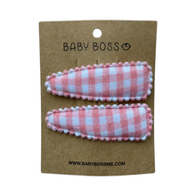 Load image into Gallery viewer, Kids hair clip, baby hair clip, hair accessories for girls, girl hair accessories, kids hair accessories, baby hair accessories, baby hair pin, baby hair clip, eco-friendly baby hair accessories, eco-friendly kids hair accessories, cotton hair clip, cotton hair pin, Dubai, Abu Dhabi, UAE