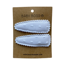 Load image into Gallery viewer, Kids hair clip, baby hair clip, hair accessories for girls, girl hair accessories, kids hair accessories, baby hair accessories, baby hair pin, baby hair clip, eco-friendly baby hair accessories, eco-friendly kids hair accessories, cotton hair clip, cotton hair pin, Dubai, Abu Dhabi, UAE