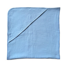 Load image into Gallery viewer, Baby Boss Baby Hooded Towel is made from extra soft, non-irritable and absorbent 4-layered organic cotton muslin which is perfect for wrapping your baby boss after their bath time. The towel contains no harmful dye or chemicals and is suitable for newborns and toddlers alike. The generous size of the towel and the practical hood ensure that your baby is kept dry and warm from head to toe. Dubai, Abu Dhabi, UAE
