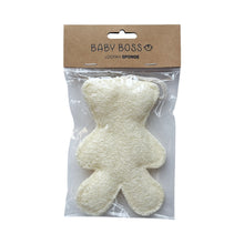 Load image into Gallery viewer, Baby Boss ME bath sponge is made from natural loofah plant. The soft plant fibres help cleaning and gently exfoliating any type of skin. The sponge is free from any fragrance, chemicals or plastic, and it is 100% biodegradable. Kids sponge. Kids loofah sponge. Dubai, Abu Dhabi, UAE.
