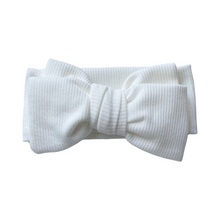 Load image into Gallery viewer, Baby Cotton Headband Bow. Eco-friendly, babies, newborns, kids, toddlers, girls, Dubai, Abu Dhabi, UAE
