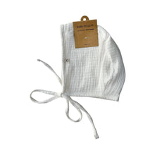 Load image into Gallery viewer, Muslin Baby Bonnet (3 colours)
