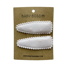 Load image into Gallery viewer, Kids hair clip, baby hair clip, hair accessories for girls, girl hair accessories, kids hair accessories, baby hair accessories, baby hair pin, baby hair clip, eco-friendly baby hair accessories, eco-friendly kids hair accessories, cotton hair clip, cotton hair pin, Dubai, Abu Dhabi, UAE
