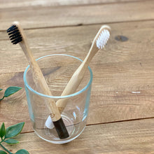 Load image into Gallery viewer, Baby Boss ME toothbrush is a sustainable alternative to regular non-recyclable plastic toothbrushes. The biodegradable handle is made of BPA free, organic and sustainably-grown bamboo, and for the bristles we have used extra soft BPA free nylon. Eco-friendly kids toothbrush, toddler toothbrush. Dubai, Abu Dhabi, UAE.

